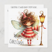 Candy Cane Fairy Holiday Card (正面/裏面)