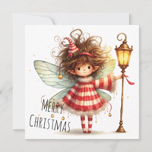 Candy Cane Fairy Holiday Card (正面)