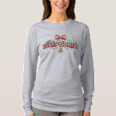 Candy Cane Font for Receptionists, Festive Office Tシャツ (正面)