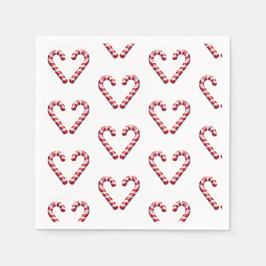 candy cane hart  スタンダードカクテルナプキン (正面)