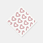 candy cane hart  スタンダードカクテルナプキン (角)