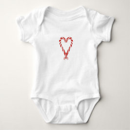 Candy Cane Heart Baby Bodysuit ベビーボディスーツ