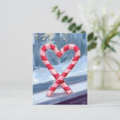 Candy Cane Heart Christmas シーズンポストカード (スタンド正面)