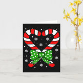 Candy Cane Heart Coquette Bow Christmas Toddler Ki カード (黄色い花)