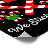 Candy Cane Heart Crew We Stick Together Matching P ポスター (角)