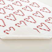 Candy Cane Heart Image Sweet Christmas Holiday  シェルパブランケット (3/4)