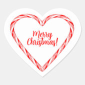 Candy Cane Heart Sticker ハートシール (正面)
