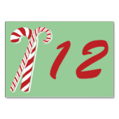 Candy Cane Holly | Custom Table Number Card 3 x 5 テーブルナンバー (裏面)