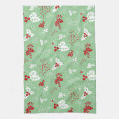 Candy Cane Holly | Holiday Kitchen Towel キッチンタオル (縦)