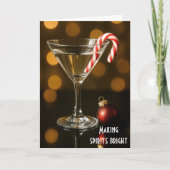 Candy Cane in a Christmas Martini カード (正面)
