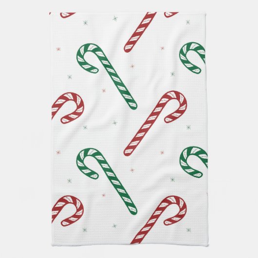 Candy Cane Kitchen Towel キッチンタオル (縦)