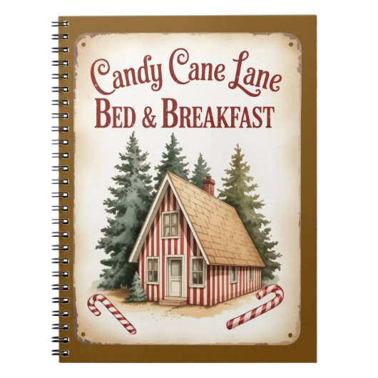 Candy Cane Lane Notebook ノートブック (正面)