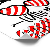 Candy Cane Messy Bun Girl Christmas Xmas Holiday G ポスター (角)