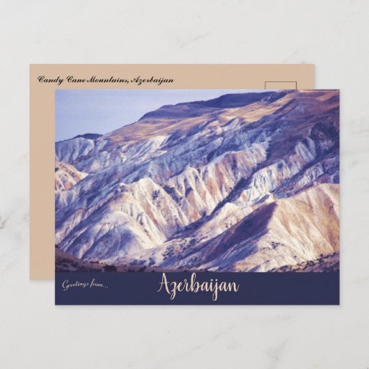 Candy Cane Mountains Azerbaijan ポストカード (正面/裏面)