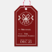 Candy Cane North Pole Express Special Delivery ギフトタグ (正面)