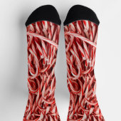 Candy Cane Pattern ソックス (上部)
