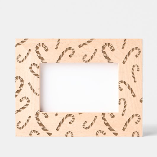 Candy Cane Pattern レーザー彫刻フレーム (正面)