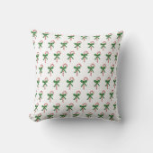 Candy Cane Pattern Christmas Holiday Pillows クッション (正面)
