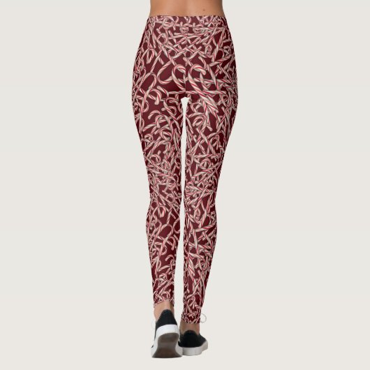 Candy Cane Pattern Leggings レギンス (裏面)