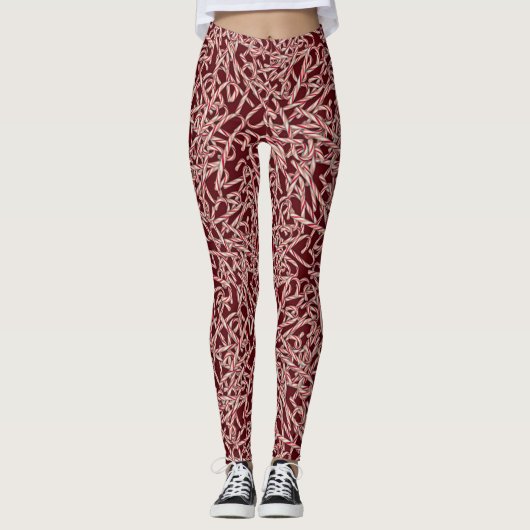 Candy Cane Pattern Leggings レギンス (正面)