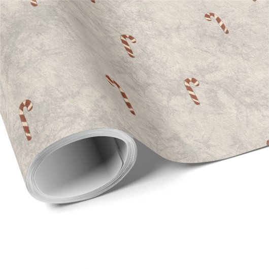 Candy Cane Pattern Wrapping Paper ラッピングペーパー (ロールコーナー)