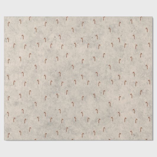 Candy Cane Pattern Wrapping Paper ラッピングペーパー (フラット)