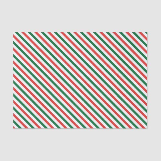 Candy Cane Peppermint Stripe Christmas 薄葉紙 (正面)