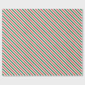 Candy Cane Peppermint Stripe Red and Green ラッピングペーパー (フラット)