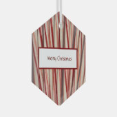 Candy Cane Photo Glass Ornament  ガラスオーナメント (正面右)