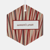 Candy Cane Photo Glass Ornament  ガラスオーナメント (裏面)