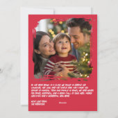 Candy Cane Pop Funny Cat Retro Christmas Photo シーズンカード (裏面)