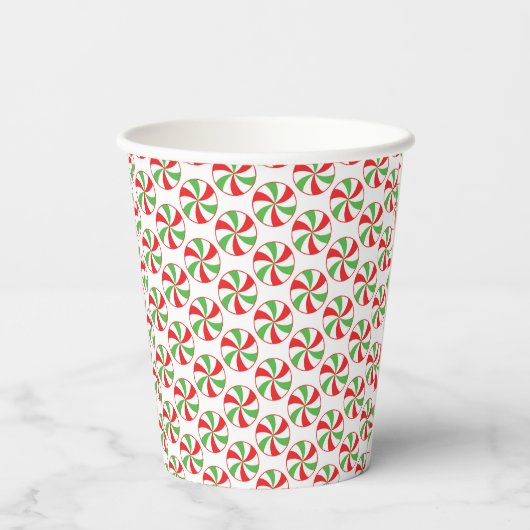 Candy Cane Print Christmas Party Paper Cups 紙コップ (裏面)