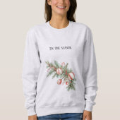 Candy Cane Red Christmas スウェットシャツ (正面)