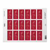 Candy Cane Return Address Sticker ラベル (フルシート)