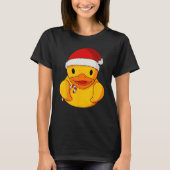 Candy Cane Rubber Duck Chrismas Tシャツ (正面)
