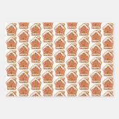 Candy Cane, Snowman & Gingerbread ラッピングペーパーシート (正面3)