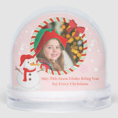 Candy Cane Snowman Photo Bow Christmas Kids (裏面)