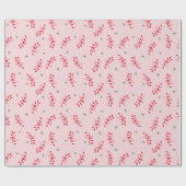 Candy Cane Sprinkle Pattern - Pink Holiday Design ラッピングペーパー (フラット)