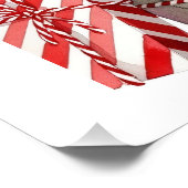 Candy Cane Stack Watercolor Christmas Poster ポスター (コーナー)