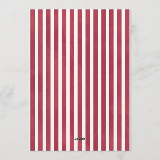 Candy Cane Stripe Christmas Party Invitation 招待状 (裏面)