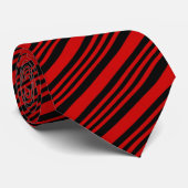 Candy Cane Stripe Red black Bow Festive Christmas  ネクタイ (ロール)
