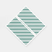 Candy Cane Striped Green Christmas Holiday スタンダードランチョンナプキン (角)