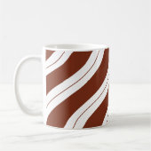 Candy Cane Stripes Brown コーヒーマグカップ (左)