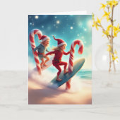 Candy Cane Surfers – Tropical Christmas Adventure カード (黄色い花)
