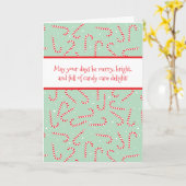 Candy Canes カード (黄色い花)