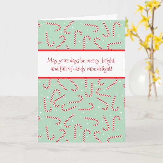 Candy Canes カード (黄色い花)