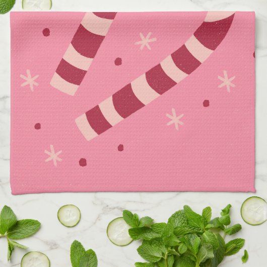 Candy canes キッチンタオル (折り畳み)