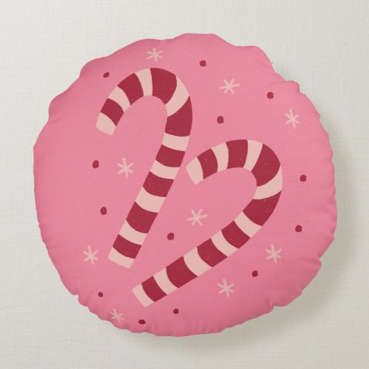 Candy canes ラウンドクッション (裏面)