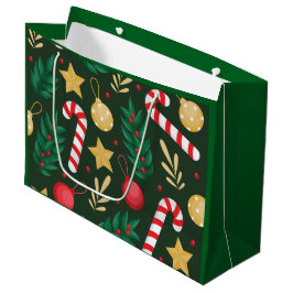 Candy Canes ラージペーパーバッグ