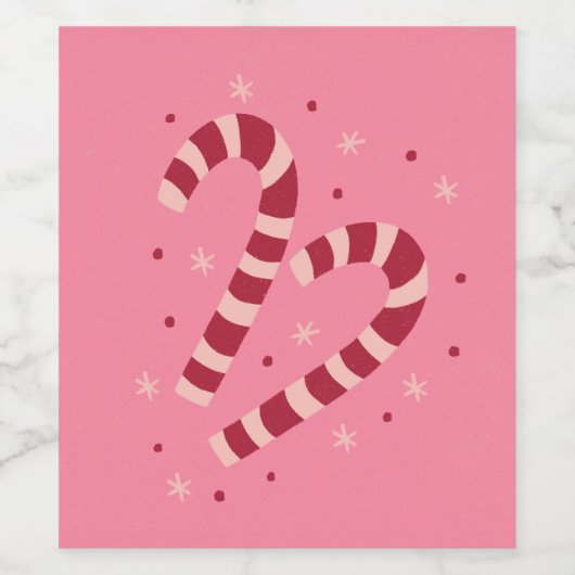 Candy canes ワインラベル (シングルラベル)